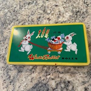 White Rabbit Rolls Empty Tin The People’sRepublic Of China 1960’s Collect Bunny
